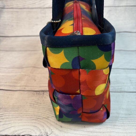 Disney Harvey’s Seatbelt Pop Art Rainbow Mickey Heads Tote Bag Purse Hang Tag - Picture 6 of 8